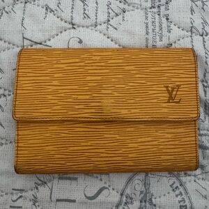 Louis Vuitton Mustard Textured Wallet